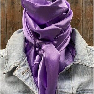 Wild Rag Scarf Lavender Solid 35" X 35" Western Cowgirl